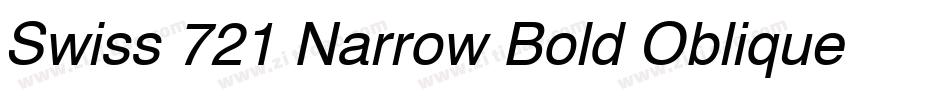 Swiss 721 Narrow Bold Oblique SWA字体转换